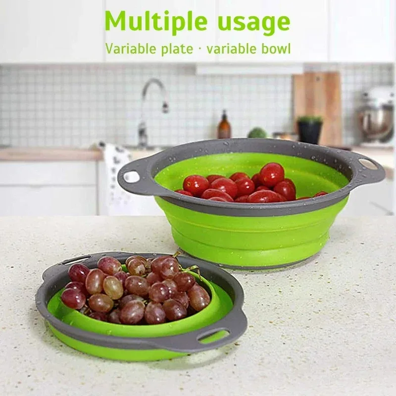 Kitchen Gadgets Organizer - 1 unidad de cesta coladora plegable