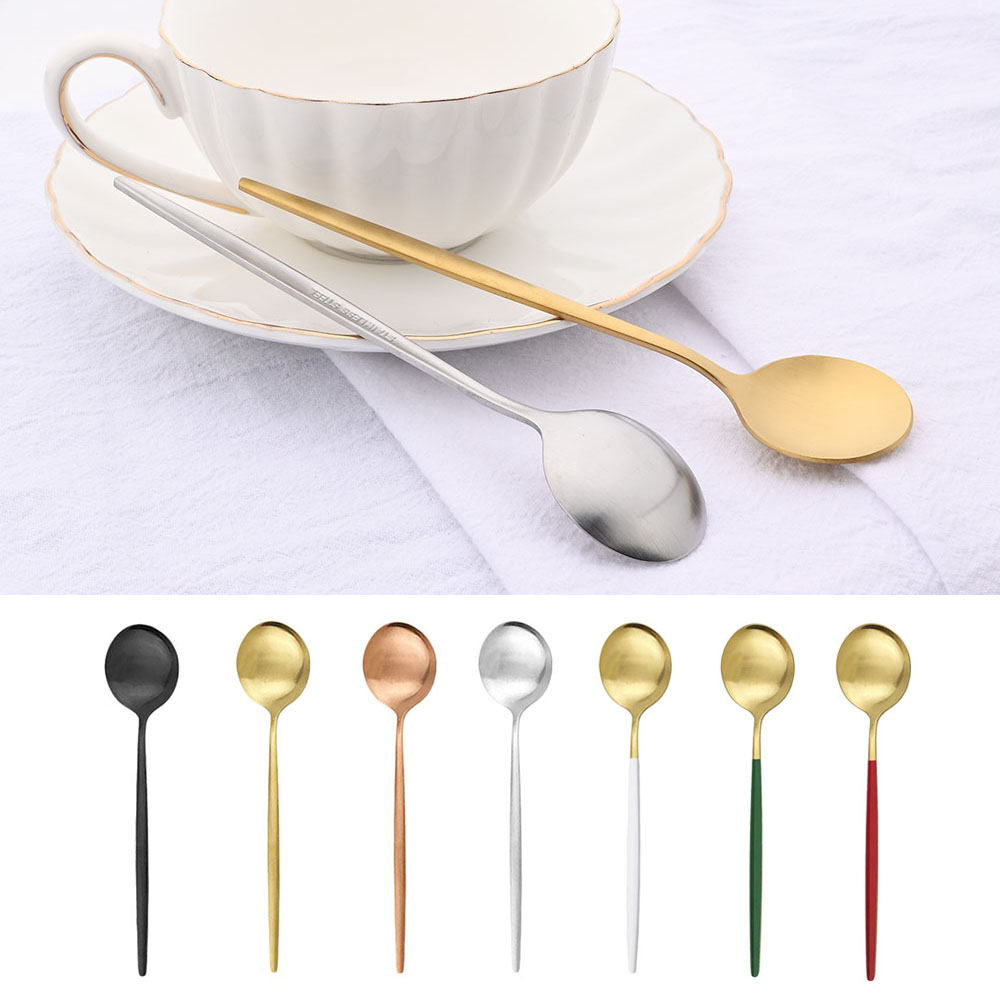 Kitchen Gadgets Gold - Juego de cucharas mate pequeñas de